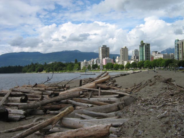 Het strand in Vancouver